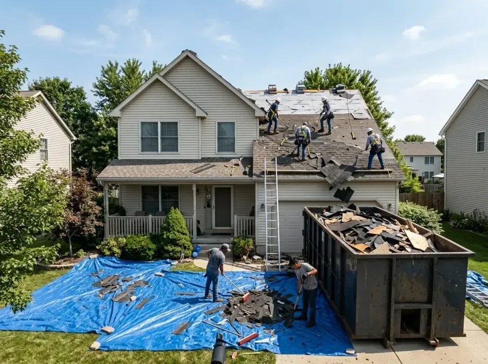 roof-replacement-debris-remova-004 — frequently asked questions, Cheapest Dumpster Rentals in Pontoon Beach, IL